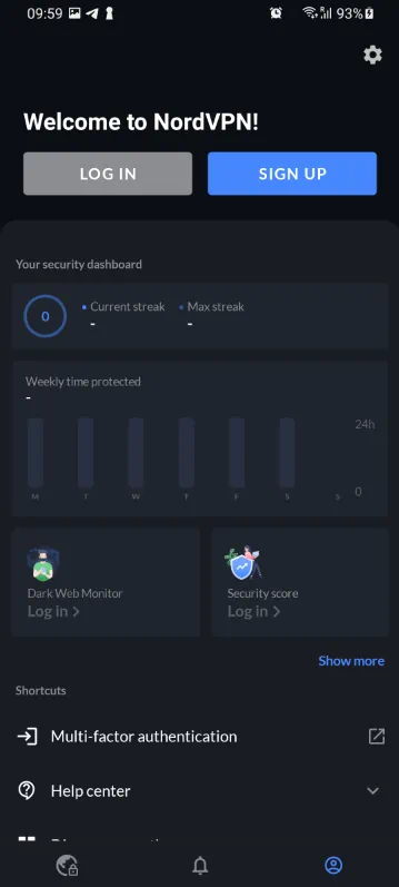 Работа с Norton VPN для Android