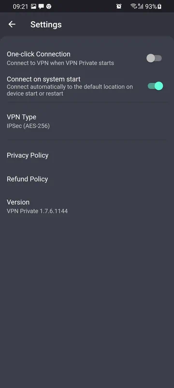 Настройки PrivateVPN для Android