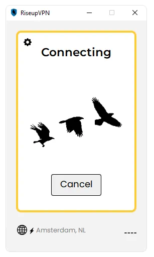 Работа с RiseupVPN