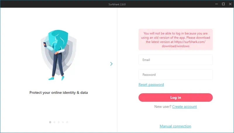 Работа с Surfshark VPN