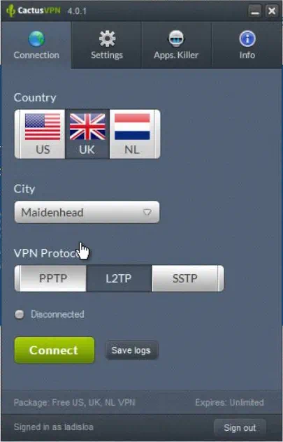 CactusVPN для ПК