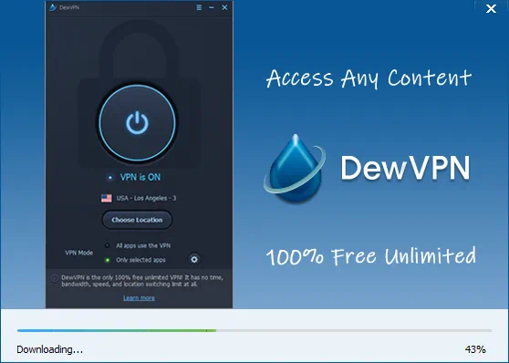 Ход инсталляции DewVPN