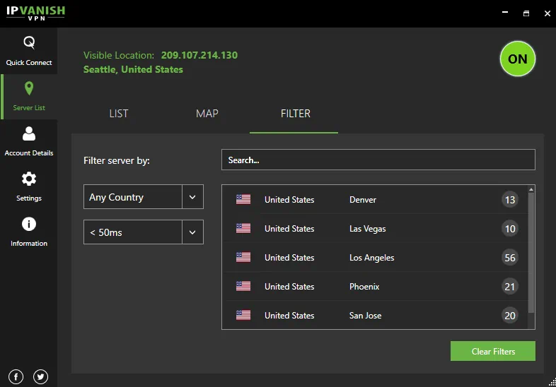 Настройка IPVanish VPN