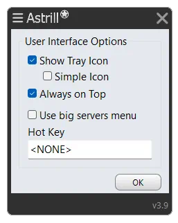 Настройки Astrill VPN