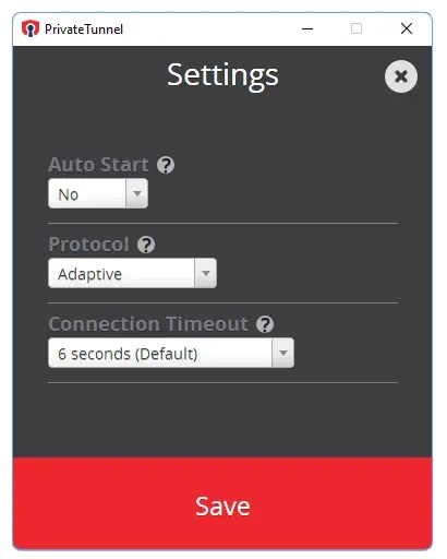 Настройки Private Tunnel VPN
