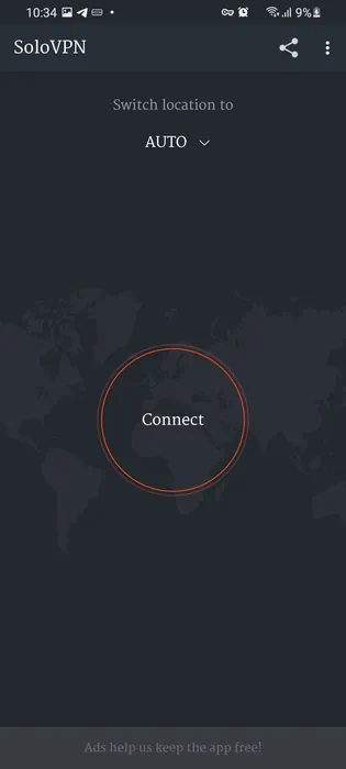 Пользовательский интерфейс Solo VPN