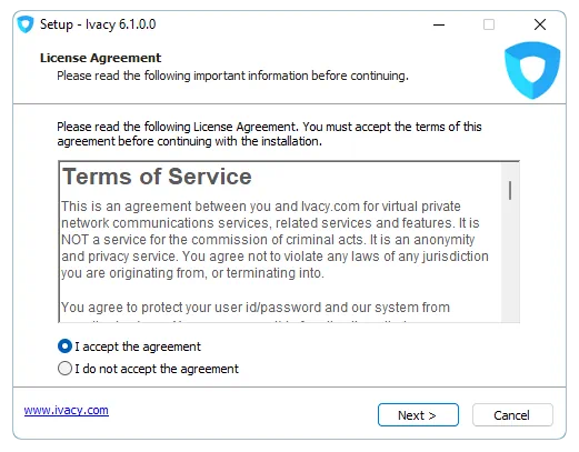 Установка Ivacy VPN