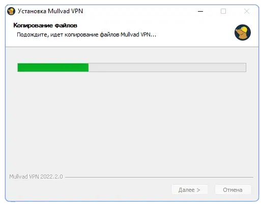 Установка Mullvad VPN