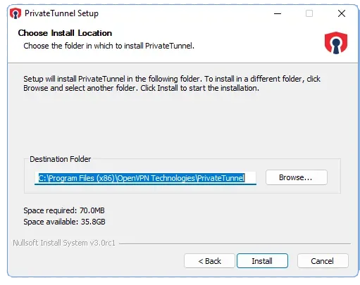 Установка Private Tunnel VPN