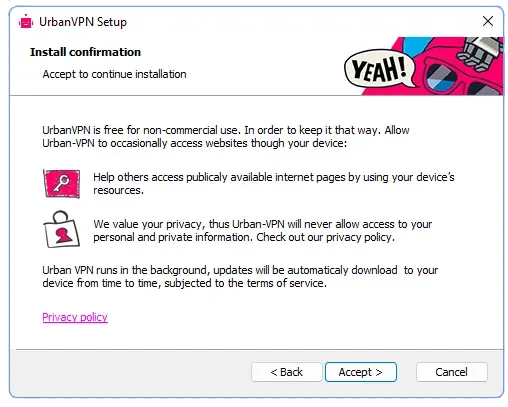 Установка Urban Free VPN proxy Unblocker