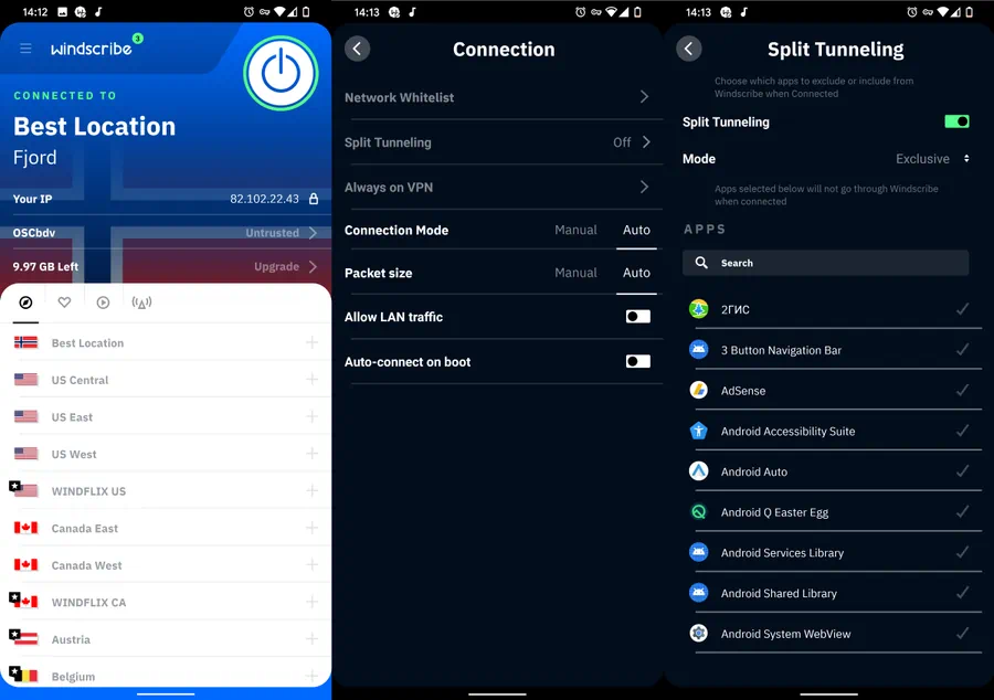 Windscribe VPN для Android